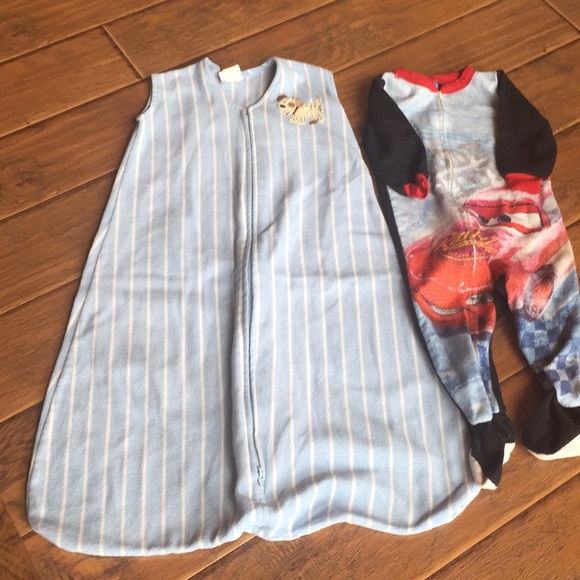 Disney & Halo Pajamas Large Sleep Sack Cars Footed Pjs 8 Months